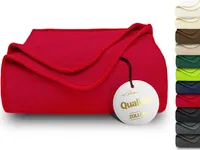 Kuscheldecke, 130x170 cm, Polar-Fleece, rot