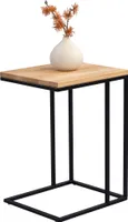 Beistelltisch Finn in braun - Wildeiche massiv, Metall - 38 x 43 x 62 cm