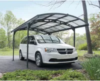 Einzelcarport PALRAM Atlas 5000 288x495 cm anthrazit-bronze