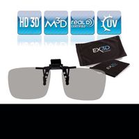 "EX3D Clip On 3D Brille Brillenträger passiv Polfilterbrille für HD TV Kino RealD"