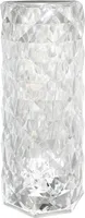 LED Tischleuchte, CCT, Touchdimmer, Kristall klar, H 21 cm