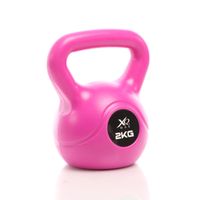 LUXTRI Kettlebell pink 2 kg, Kugelhantel mit Zementfüllung und Kunststoffummantelung, Rundgewicht bodenschonend zum Schwingen, Workout Krafttraining