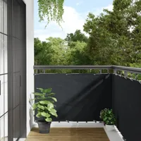 vidaXL Parawan balkonowy z tkaniny Oxford 90x400 cm antracytowy