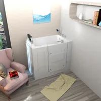 Sitzbadewanne Senioren Wanne Sitzwanne mit Tür S08-C-L 110x68cm