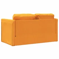 vidaXL Bodensofa mit Schlaffunktion Dunkelgelb 112x174x55 cm Stoff