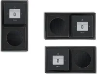 Busch Jäger Unterputz UP Bluetooth Radio 8217 U (8217U) schwarz matt Komplett-Set // Radioeinheit + Lautsprecher + 2-fach Rahmen 1722-885K + Abdeckungen