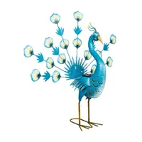 Solar LED Dekovogel Solarleuchte Metall Warmweiß Akku Pfau Flamingo Silberreiher von LIVARNO® Home