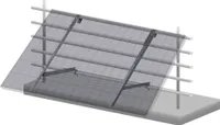 Zelsius Universal Solarmodul Balkon Halterung Set mit verstellbarem Winkel, Aluminium Montageset