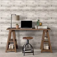 Tapeta Noordwand Homestyle Wood kremowa biel i szarość