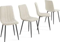 Esszimmerstuhl 'Elsern' 4er Set Beige