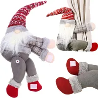 Weihnachts Gnom Zwerg Deko Figur Advent Vorhangschanalle mit klettverschlus 40cm