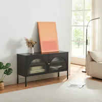 Fernsehschrank 'Karlskrona' 115x35x64 cm Schwarz, matt