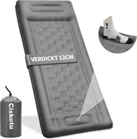 Isomatte Selbstaufblasend,12CM Luftmatratze Camping mit Fußpumpe,Outdoor Isomatte Camping Ultraleicht Kleines Packmaß Camping Schlafmatte Matratze