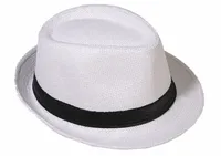 Panama Hut Fedora Strohhut Weiss 54