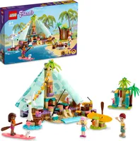 LEGO 41700 Friends Glamping am Strand, Abenteuer-Camping-Set, Spielzeug für Mädchen und Jungen ab 6 Jahren mit 3 Mini-Puppen und Zubehör