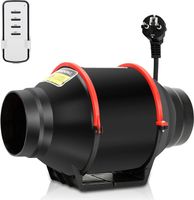 Jopassy Rohrventilator 150mm Bad-Lüfter mit Fernbedienung Lüfter Leise Wandlüfter Abluftventilator Kanallüfter