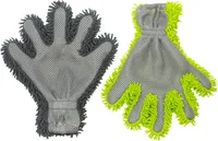 Autowaschhandschuhe, 2er Set, Mikrofaser, Chenille Korallen