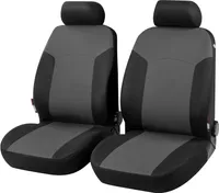 WALSER Auto-Sitzbezug Portland, Universal-Sitzbezug, Vordersitzbezüge, Auto-Schonbezug, PKW-Sitzbezug Vordersitze, Sitzschoner-Auto grau/schwarz