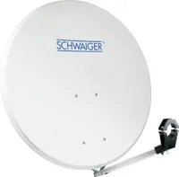 Schwaiger Sat Spiegel 80cm, Alu, Rund Hellgrau