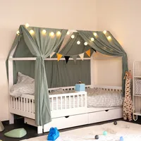 HOME DELUXE - Kinderbett STERNENLAND mit Schubladen - 90 x 200 cm, Farbe: Weiß, Kiefernholz, inkl. Rausfallschutz und Tonieboxhalterung I Kinderbettchen Jugendbett Babybett