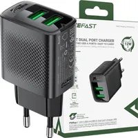 Sieťová nabíjačka Acefast A86 2x Usb-A 12W - čierna