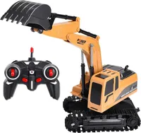 Detské RC diaľkovo ovládané rýpadlo s ovládačom, Nabíjateľný diaľkovo ovládaný RC bager s USB káblom, hračka s diaľkovým ovládaním - RCDIGGER