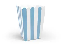 Popcorntüten gestreift 7,5x7,5x12,5 cm 6er Set blau weiß