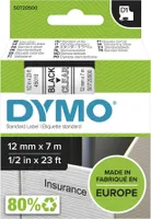DYMO D1 písacia kazeta čierna na transparentnej páske 12 mm / 7 metrov