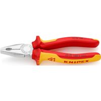 Knipex 030-6180 Kombizange 180mm VDE isol leichte Ausführung, rot/gelb/silber