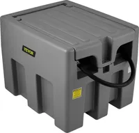 Tragbarer Dieseltank 58 Gallonen Mobile Tankanlage Grau Mobile Dieseltankstelle 140 W Tankstation Dieseltank 2600 U/min Transporttank 12 V