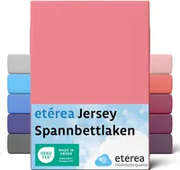 Jersey Spannbettlaken 120x200cm - 100% BAUMWOLLE - Bettlaken Spannbetttuch 120x200cm - Rosa