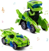 Transforming Dinosaur Led Car, Transformers Spielzeug Mit Licht Und Soundfunktion, Dinosaurier Transformator Auto Spielzeug, Mädchen Und Jungen