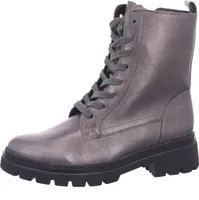 Gabor Comfort 52745-63 Schnürstiefelette, Damen, Leder, Anthrazit Warmfutter - Damenschuhe Modische Stiefelette / Boots, Grau, leder (cervo metallic), absatzh&oumlhe: 15 mm