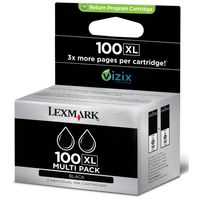 Lexmark 14N0848E 100XL Tintenpatrone schwarz High-Capacity return program Doppelpack, 510 Seiten ISO IEC 24711 VE=2 für Lexmark Prestige Pro Prospect Pro Schwarz Lexmark Prestige Pro Prospect Pro