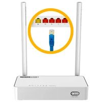 Totolink N350RT Router WiFi 300Mb/s, 2,4GHz, 5x RJ45 100Mb/s, 2x 5dBi WPS-Taste MultiSSID Verwalten Sie Ihren Router von Ihrem Handy aus
