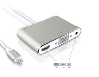 1080p Lightning zu HDMI VGA Audio Video Adapter Konverter apple für Projektoren