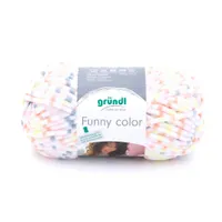 Gründl Funny Color, Chenillegarn,Babywolle,100g/120m,100% Polyester orange-grau Color (06)