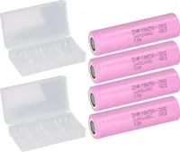 4x Samsung INR 18650-30Q Akkus 3,7V Li-Ion 3000 mAh 15A + 2x Akkubox
