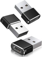 USB C Buchse auf USB Stecker Adapter 3-Stück,Typ C auf A Ladekabel Adapter Schwarz