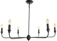 Kronleuchter Chic - Schwarz Modernes Design Ohne Lampenschirm Elegante Pendelleuchte Hängeleuchte Stilvolles Hochwertige