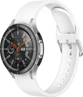 Bstrap Silicone Armband für Samsung Galaxy Watch 4 / 5 / 5 Pro / 6, white