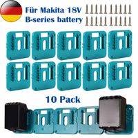 10pcs Batteriehalter Für Makita B series 18V mit Schrauben ABS Elektrowerkzeuge Akku Wandhalterung komptatibel mit Makita B series Blau