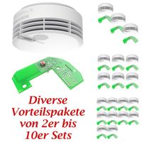 Hekatron Rauchmelder Rauchwarnmelder Genius Plus X Funkrauchmelder Funkmodul, Menge:4er Set zum Vorteilspreis