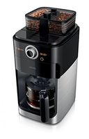Philips Grind und Brew HD7769/00 Filterkaffeemaschine (mit Mahlwerk, Timer, doppeltes Bohnenfach) edelstahl/schwarz