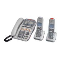 Trio Pack Verstärktes schnurgebundenes Seniorentelefon und Direktspeichertasten Amplicomms Powertel 2880