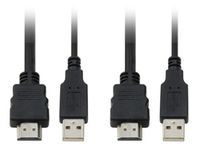 LevelOne KVM Switch 0290 2-Port Kabel, HDMI, USB, Audio