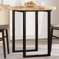 Tischplatte Rund Ø80x4 cm Massivholz Akazie - Tischplatten 4008692