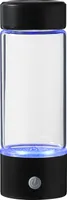 Wasserstoff Wasser Flaschen 420ml Trinkflaschen Tragbare Flasche (Schwarz&Klar)