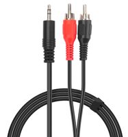 SPEEDLINK Audio 3,5mm Klinke Cinch RCA Kabel Lautsprecherkabel Verlängerung 2m SL-170303-BK