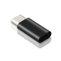 8-Pin auf Type-C Adapter Lightnin BUCHSE zu to USB-C STECKER iPhone Samsung schwarz